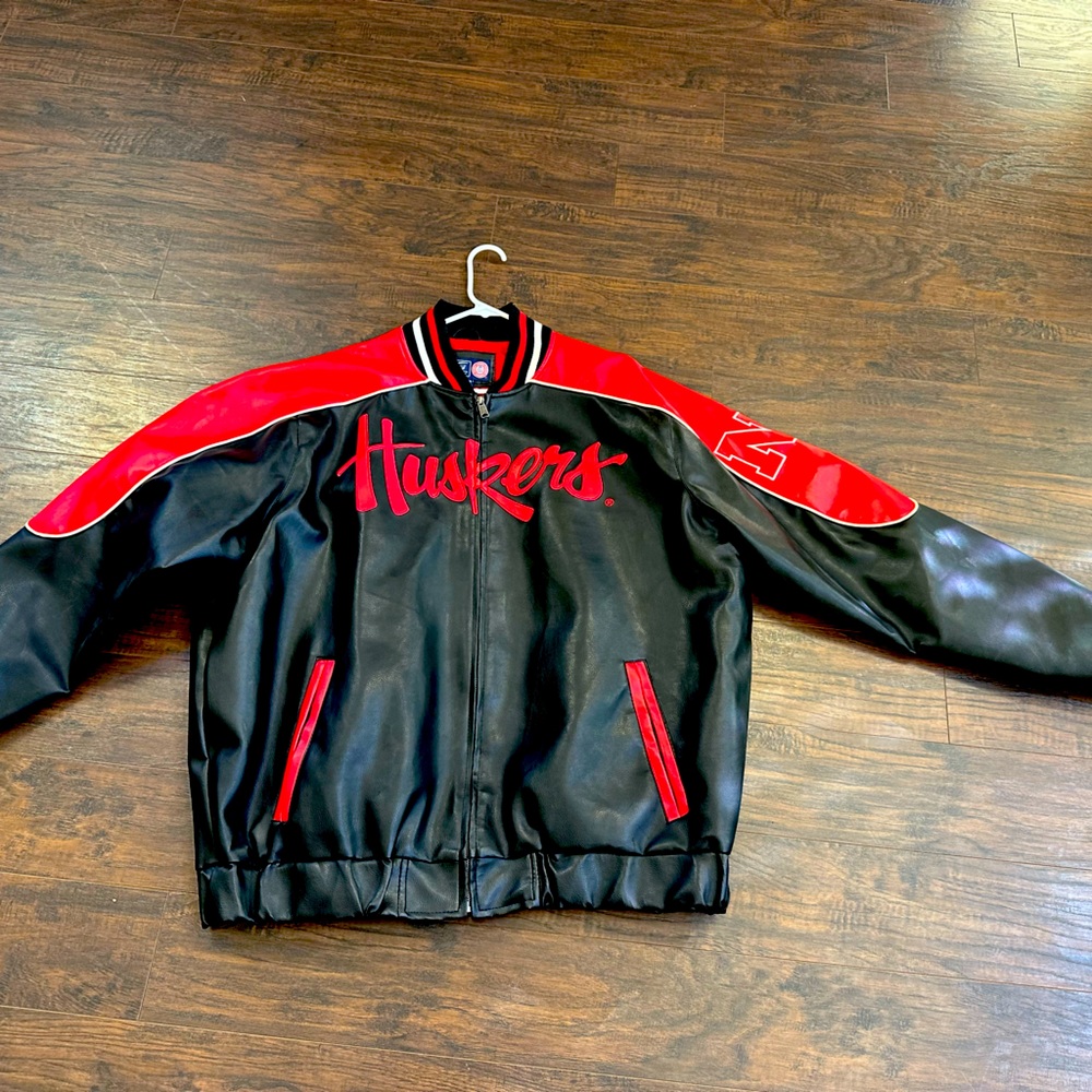 Vintage Nebraska Huskers Bomber Jacket